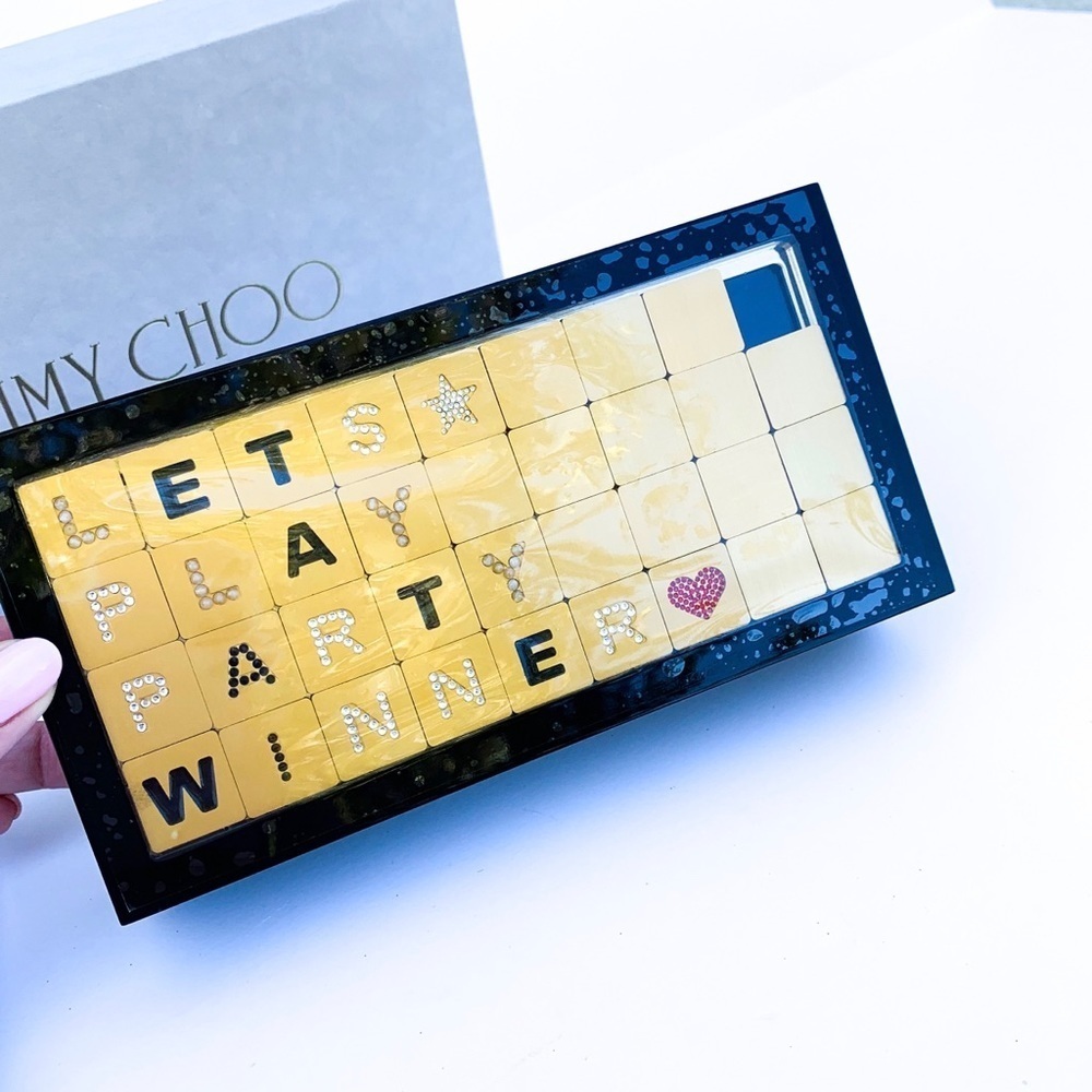 Limited Edition Jimmy Choo Let’s Play Party Winner Scrabble Game Clutch
